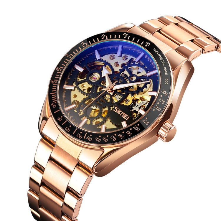 Montre mécanique automatique SKMEI 9194 pour homme avec cadran à engrenages