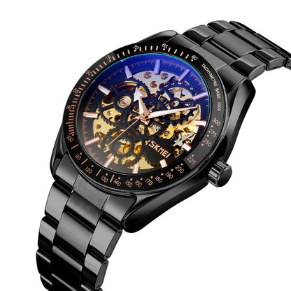 Montre mécanique automatique SKMEI 9194 pour homme avec cadran à engrenages
