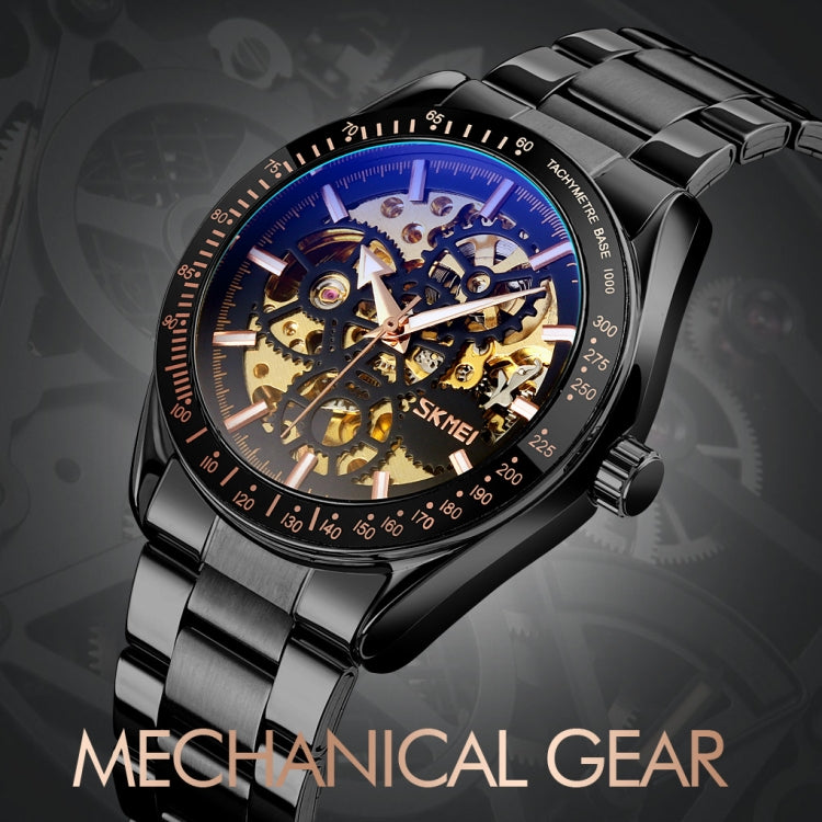 Montre mécanique automatique SKMEI 9194 pour homme avec cadran à engrenages