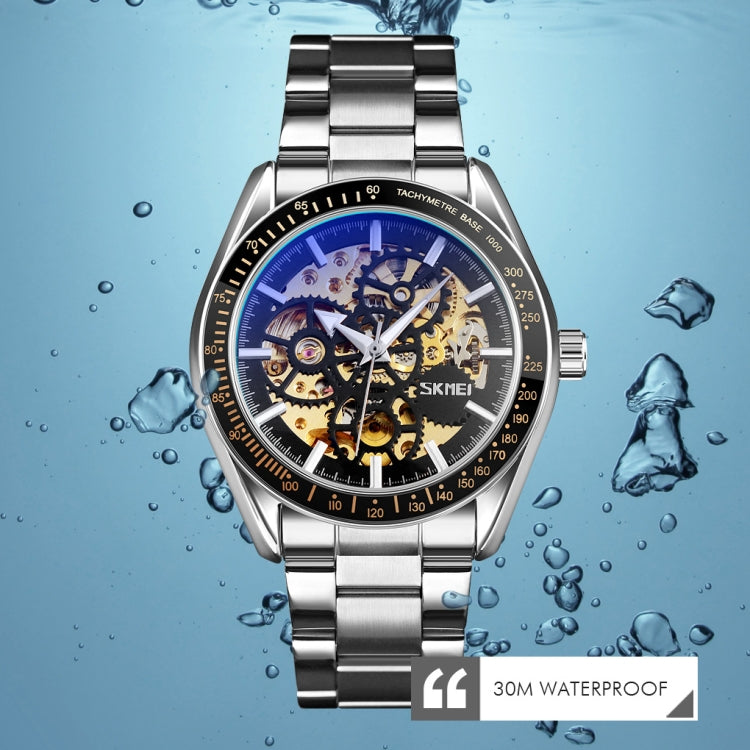 Montre mécanique automatique SKMEI 9194 pour homme avec cadran à engrenages