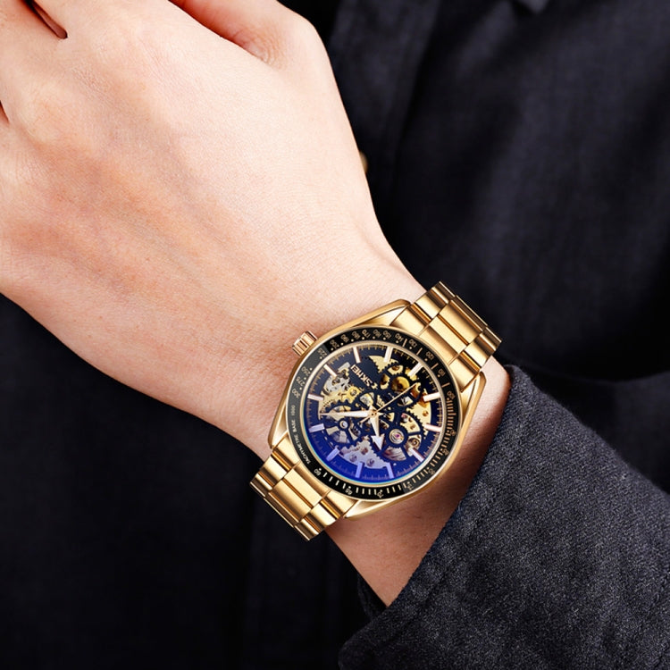 Montre mécanique automatique SKMEI 9194 pour homme avec cadran à engrenages