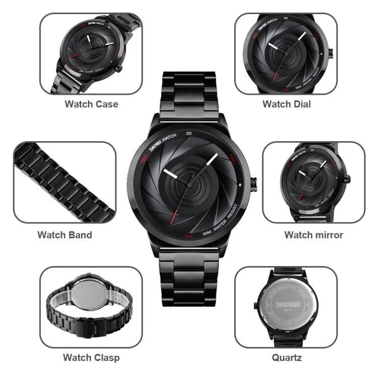 SKMEI 9210 Ladies Business Watch Simple 3D Dial Quartz Watch, For Ladies