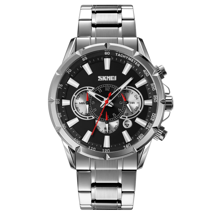 Montre à Quartz SKMEI 9241 pour Homme avec Calendrier, Chronomètre et Bracelet en Acier Inoxydable