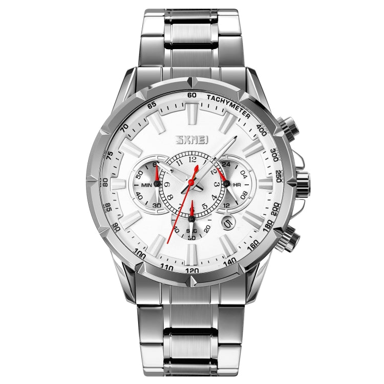 Montre à Quartz SKMEI 9241 pour Homme avec Calendrier, Chronomètre et Bracelet en Acier Inoxydable