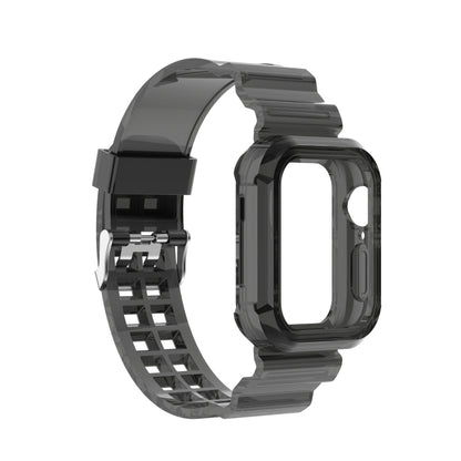 Silicone Integrated Replacement Strap Watchband For Apple Watch Series, 7 41mm / 6 & SE & 5 & 4 40mm / 3 & 2 & 1 38mm, 7 45mm / 6 & SE & 5 & 4 44mm / 3 & 2 & 1 42mm