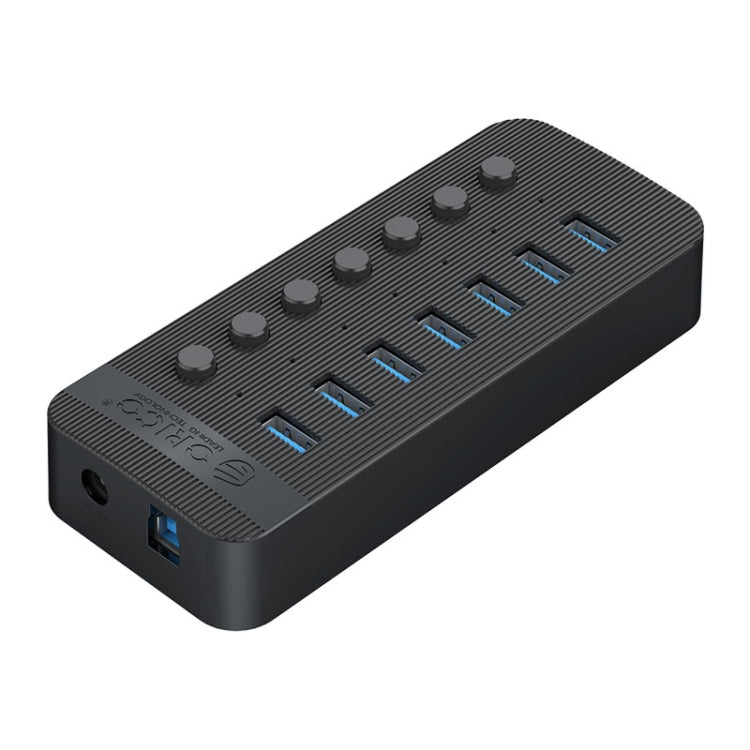 ORICO CT2U3-7AB-WH 7 In 1 Plastic Stripes Multi-Port USB HUB with Individual Switches, CT2U3-7AB-BK US Plug, CT2U3-7AB-WH US Plug