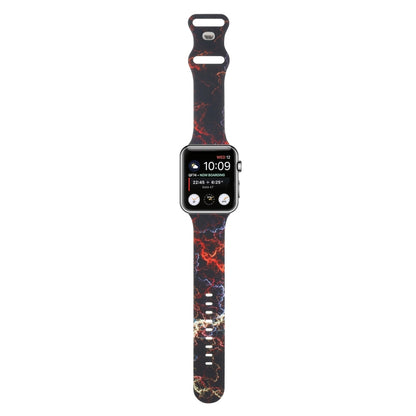 8-buckle Printed Replacement Strap Watchband For Apple Watch Series, 7 45mm / 6 & SE & 5 & 4 44mm / 3 & 2 & 1 42mm, 7 41mm / 6 & SE & 5 & 4 40mm / 3 & 2 & 1 38mm