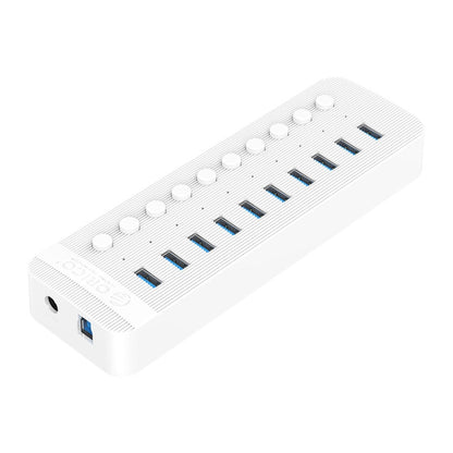 ORICO CT2U3-10AB-WH 10 In 1 Plastic Stripes Multi-Port USB HUB with Individual Switches,, CT2U3-10AB-BK AU Plug, CT2U3-10AB-WH AU Plug, CT2U3-10AB-BK UK Plug, CT2U3-10AB-WH UK Plug, CT2U3-10AB-BK EU Plug, CT2U3-10AB-WH EU Plug
