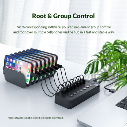 ORICO CT2U3-10AB-WH 10 In 1 Plastic Stripes Multi-Port USB HUB with Individual Switches,, CT2U3-10AB-BK AU Plug, CT2U3-10AB-WH AU Plug, CT2U3-10AB-BK UK Plug, CT2U3-10AB-WH UK Plug, CT2U3-10AB-BK EU Plug, CT2U3-10AB-WH EU Plug