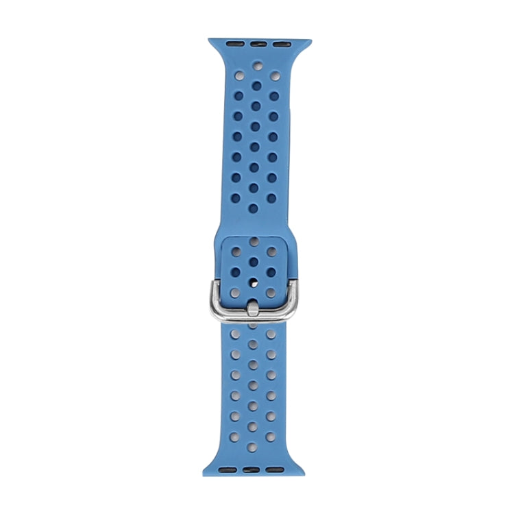 Silicone Replacement Watchband For Apple Watch Series, 7 45mm / 6 & SE & 5 & 4 44mm / 3 & 2 & 1 42mm, 7 41mm / 6 & SE & 5 & 4 40mm / 3 & 2 & 1 38mm
