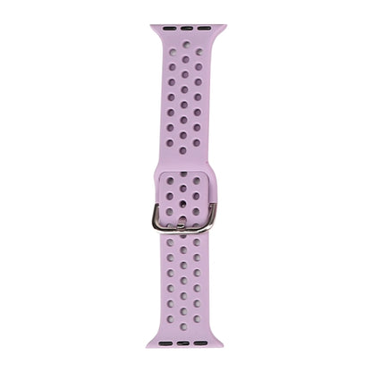 Silicone Replacement Watchband For Apple Watch Series, 7 45mm / 6 & SE & 5 & 4 44mm / 3 & 2 & 1 42mm, 7 41mm / 6 & SE & 5 & 4 40mm / 3 & 2 & 1 38mm