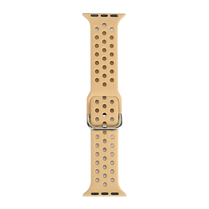 Silicone Replacement Watchband For Apple Watch Series, 7 45mm / 6 & SE & 5 & 4 44mm / 3 & 2 & 1 42mm, 7 41mm / 6 & SE & 5 & 4 40mm / 3 & 2 & 1 38mm