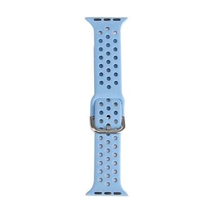 Silicone Replacement Watchband For Apple Watch Series, 7 45mm / 6 & SE & 5 & 4 44mm / 3 & 2 & 1 42mm, 7 41mm / 6 & SE & 5 & 4 40mm / 3 & 2 & 1 38mm