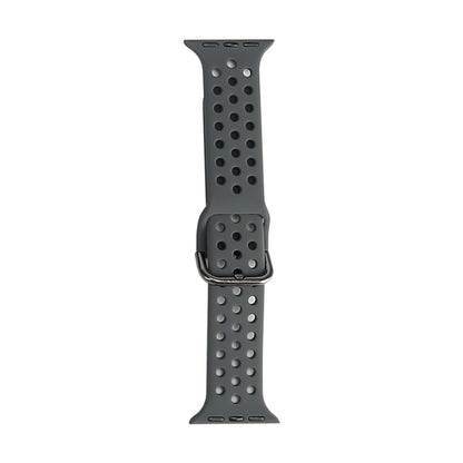 Silicone Replacement Watchband For Apple Watch Series, 7 45mm / 6 & SE & 5 & 4 44mm / 3 & 2 & 1 42mm, 7 41mm / 6 & SE & 5 & 4 40mm / 3 & 2 & 1 38mm