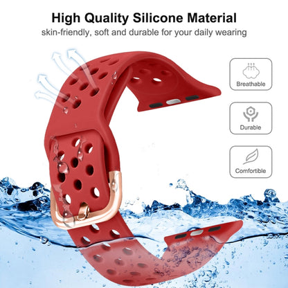Silicone Replacement Watchband For Apple Watch Series, 7 45mm / 6 & SE & 5 & 4 44mm / 3 & 2 & 1 42mm, 7 41mm / 6 & SE & 5 & 4 40mm / 3 & 2 & 1 38mm