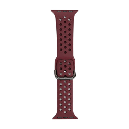 Silicone Replacement Watchband For Apple Watch Series, 7 45mm / 6 & SE & 5 & 4 44mm / 3 & 2 & 1 42mm, 7 41mm / 6 & SE & 5 & 4 40mm / 3 & 2 & 1 38mm