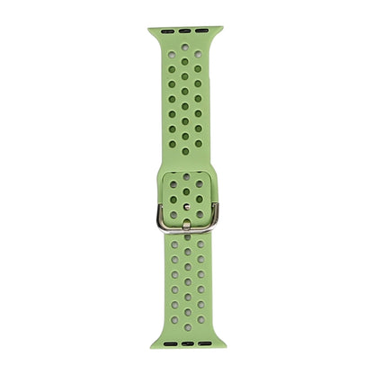 Silicone Replacement Watchband For Apple Watch Series, 7 45mm / 6 & SE & 5 & 4 44mm / 3 & 2 & 1 42mm, 7 41mm / 6 & SE & 5 & 4 40mm / 3 & 2 & 1 38mm