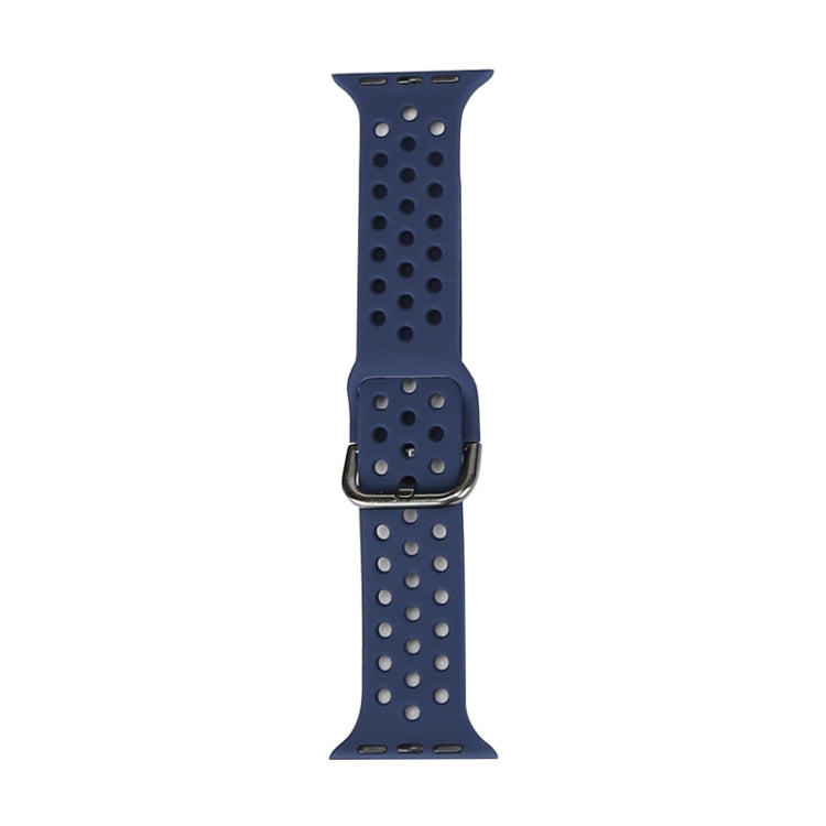 Silicone Replacement Watchband For Apple Watch Series, 7 45mm / 6 & SE & 5 & 4 44mm / 3 & 2 & 1 42mm, 7 41mm / 6 & SE & 5 & 4 40mm / 3 & 2 & 1 38mm