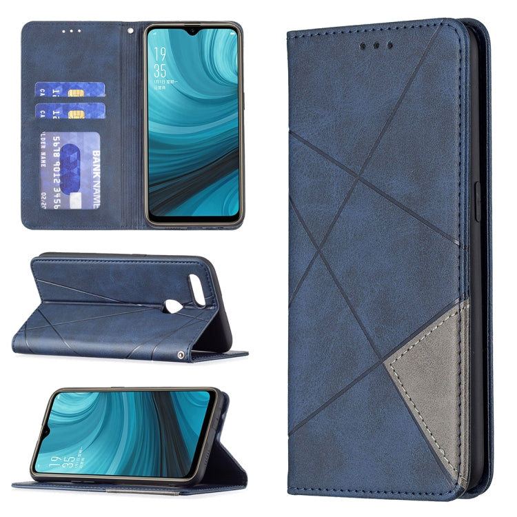 Rhombus Texture Horizontal Flip Magnetic Leather Case with Holder & Card Slots, For OPPO A7, For OPPO A15, For OPPO A54 4G / A55 5G, For OPPO A74 4G / F19 4G, For OPPO A74 5G / A93 5G / A54 5G, For OPPO A94 4G / Reno 5F / F19 Pro                       ...