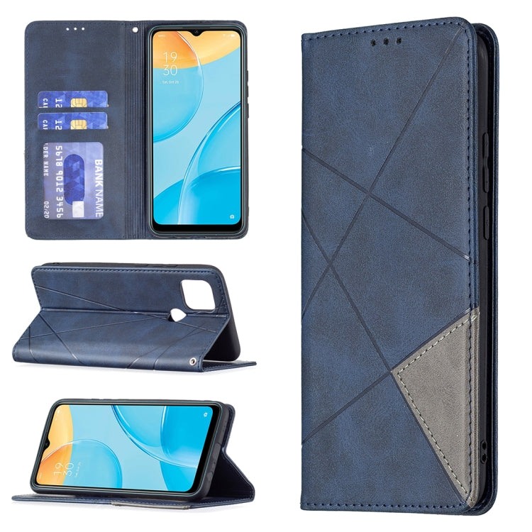 Rhombus Texture Horizontal Flip Magnetic Leather Case with Holder & Card Slots, For OPPO A7, For OPPO A15, For OPPO A54 4G / A55 5G, For OPPO A74 4G / F19 4G, For OPPO A74 5G / A93 5G / A54 5G, For OPPO A94 4G / Reno 5F / F19 Pro                       ...