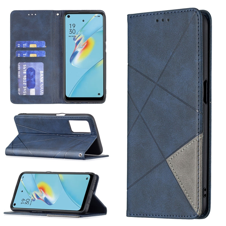 Rhombus Texture Horizontal Flip Magnetic Leather Case with Holder & Card Slots, For OPPO A7, For OPPO A15, For OPPO A54 4G / A55 5G, For OPPO A74 4G / F19 4G, For OPPO A74 5G / A93 5G / A54 5G, For OPPO A94 4G / Reno 5F / F19 Pro                       ...