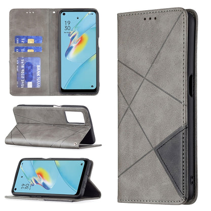 Rhombus Texture Horizontal Flip Magnetic Leather Case with Holder & Card Slots, For OPPO A7, For OPPO A15, For OPPO A54 4G / A55 5G, For OPPO A74 4G / F19 4G, For OPPO A74 5G / A93 5G / A54 5G, For OPPO A94 4G / Reno 5F / F19 Pro                       ...