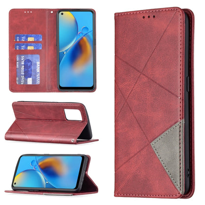 Rhombus Texture Horizontal Flip Magnetic Leather Case with Holder & Card Slots, For OPPO A7, For OPPO A15, For OPPO A54 4G / A55 5G, For OPPO A74 4G / F19 4G, For OPPO A74 5G / A93 5G / A54 5G, For OPPO A94 4G / Reno 5F / F19 Pro                       ...