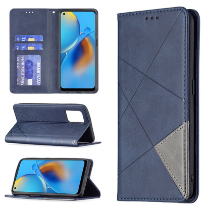 Rhombus Texture Horizontal Flip Magnetic Leather Case with Holder & Card Slots, For OPPO A7, For OPPO A15, For OPPO A54 4G / A55 5G, For OPPO A74 4G / F19 4G, For OPPO A74 5G / A93 5G / A54 5G, For OPPO A94 4G / Reno 5F / F19 Pro                       ...