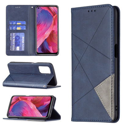 Rhombus Texture Horizontal Flip Magnetic Leather Case with Holder & Card Slots, For OPPO A7, For OPPO A15, For OPPO A54 4G / A55 5G, For OPPO A74 4G / F19 4G, For OPPO A74 5G / A93 5G / A54 5G, For OPPO A94 4G / Reno 5F / F19 Pro                       ...