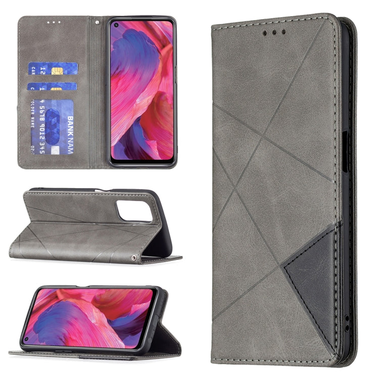 Rhombus Texture Horizontal Flip Magnetic Leather Case with Holder & Card Slots, For OPPO A7, For OPPO A15, For OPPO A54 4G / A55 5G, For OPPO A74 4G / F19 4G, For OPPO A74 5G / A93 5G / A54 5G, For OPPO A94 4G / Reno 5F / F19 Pro                       ...
