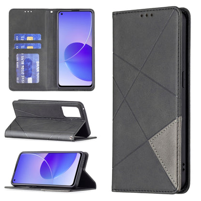 Rhombus Texture Horizontal Flip Magnetic Leather Case with Holder & Card Slots, For OPPO A7, For OPPO A15, For OPPO A54 4G / A55 5G, For OPPO A74 4G / F19 4G, For OPPO A74 5G / A93 5G / A54 5G, For OPPO A94 4G / Reno 5F / F19 Pro                       ...