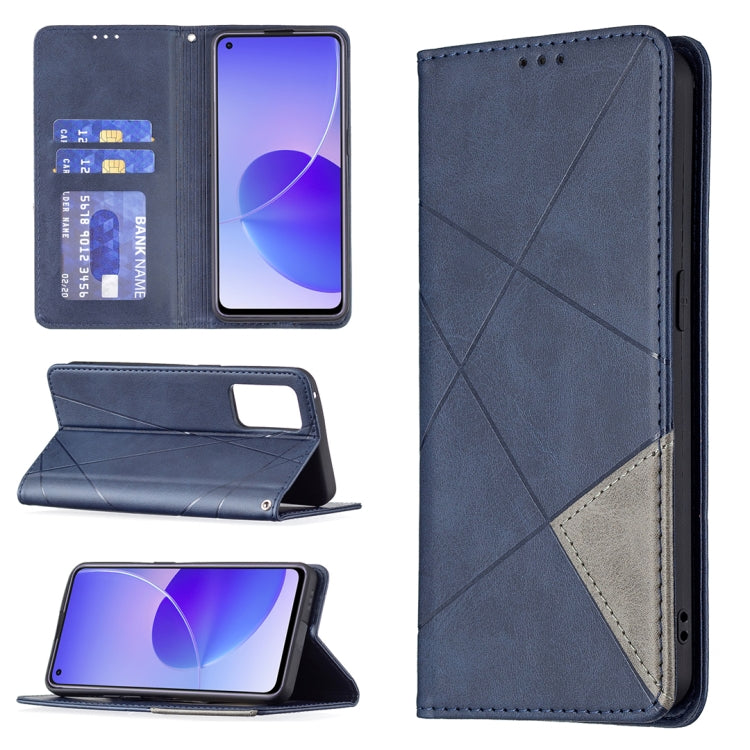 Rhombus Texture Horizontal Flip Magnetic Leather Case with Holder & Card Slots, For OPPO A7, For OPPO A15, For OPPO A54 4G / A55 5G, For OPPO A74 4G / F19 4G, For OPPO A74 5G / A93 5G / A54 5G, For OPPO A94 4G / Reno 5F / F19 Pro                       ...