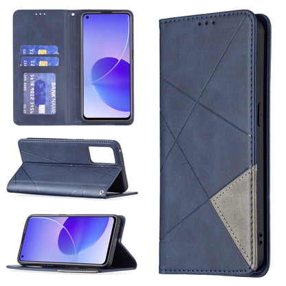Rhombus Texture Horizontal Flip Magnetic Leather Case with Holder & Card Slots, For OPPO A7, For OPPO A15, For OPPO A54 4G / A55 5G, For OPPO A74 4G / F19 4G, For OPPO A74 5G / A93 5G / A54 5G, For OPPO A94 4G / Reno 5F / F19 Pro                       ...