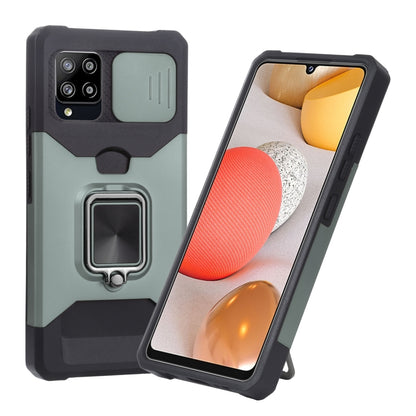 Sliding Camera Cover Design PC + TPU Shockproof Case with Ring Holder & Card Slot, For Google Pixel 5a 5G, For Samsung Galaxy A03s 166.6mm, For Samsung Galaxy A42 5G, For Samsung Galaxy A72 5G, For Samsung Galaxy Note20 Ultra, For Samsung Galaxy S21 5G...