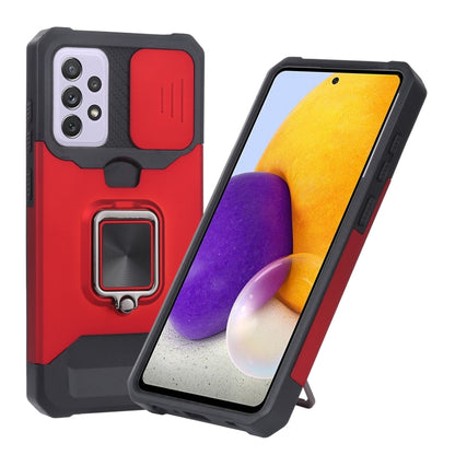 Sliding Camera Cover Design PC + TPU Shockproof Case with Ring Holder & Card Slot, For Google Pixel 5a 5G, For Samsung Galaxy A42 5G, For Samsung Galaxy A72 5G, For Samsung Galaxy Note20 Ultra, For Samsung Galaxy S21 5G, For Samsung Galaxy S21+ 5G     ...