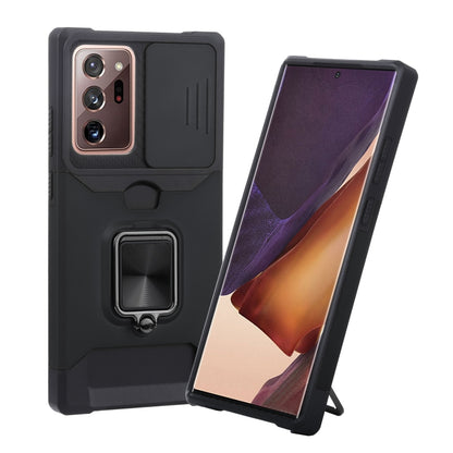 Sliding Camera Cover Design PC + TPU Shockproof Case with Ring Holder & Card Slot, For Google Pixel 5a 5G, For Samsung Galaxy A42 5G, For Samsung Galaxy A72 5G, For Samsung Galaxy Note20 Ultra, For Samsung Galaxy S21 5G, For Samsung Galaxy S21+ 5G     ...