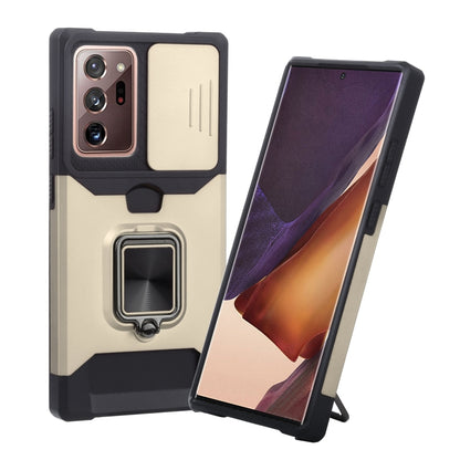 Sliding Camera Cover Design PC + TPU Shockproof Case with Ring Holder & Card Slot, For Google Pixel 5a 5G, For Samsung Galaxy A42 5G, For Samsung Galaxy A72 5G, For Samsung Galaxy Note20 Ultra, For Samsung Galaxy S21 5G, For Samsung Galaxy S21+ 5G     ...