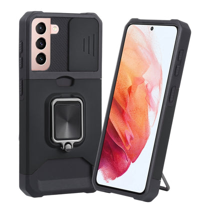 Sliding Camera Cover Design PC + TPU Shockproof Case with Ring Holder & Card Slot, For Google Pixel 5a 5G, For Samsung Galaxy A42 5G, For Samsung Galaxy A72 5G, For Samsung Galaxy Note20 Ultra, For Samsung Galaxy S21 5G, For Samsung Galaxy S21+ 5G     ...