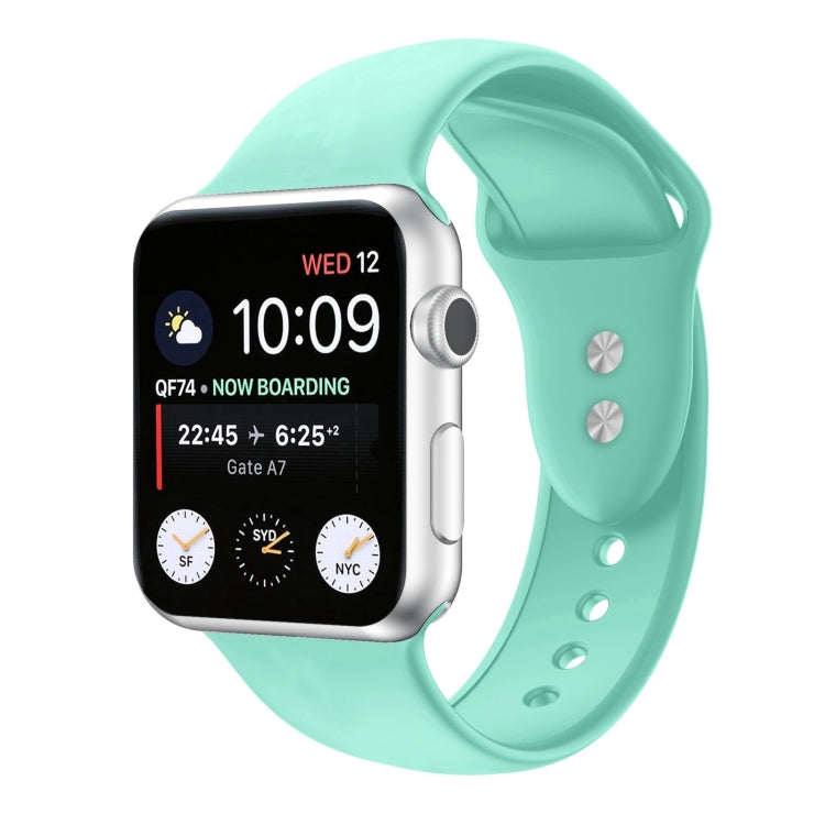 Double Nail Silicone Replacement Strap Watchband For Apple Watch Series, 7 45mm / 6 & SE & 5 & 4 44mm / 3 & 2 & 1 42mm, 7 41mm / 6 & SE & 5 & 4 40mm / 3 & 2 & 1 38mm