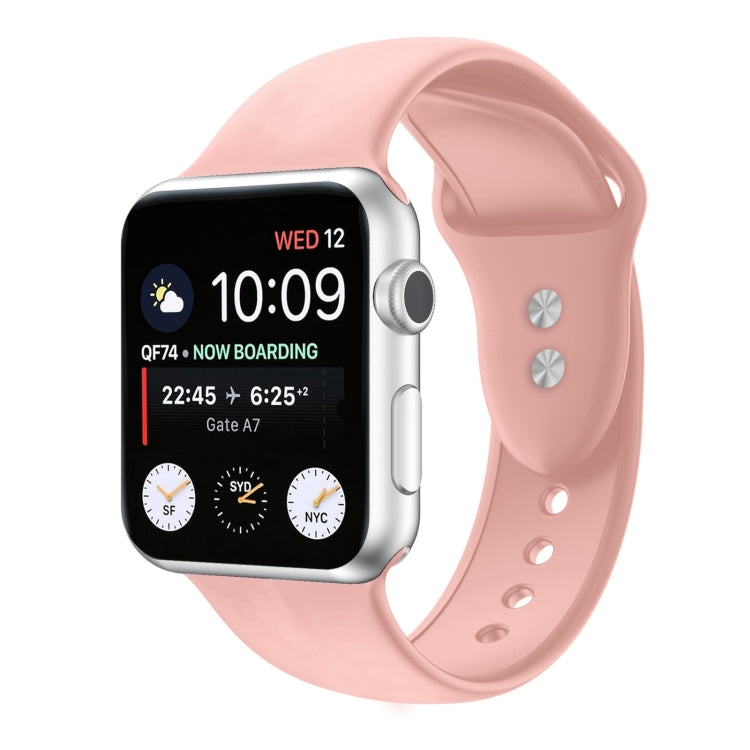 Double Nail Silicone Replacement Strap Watchband For Apple Watch Series, 7 45mm / 6 & SE & 5 & 4 44mm / 3 & 2 & 1 42mm, 7 41mm / 6 & SE & 5 & 4 40mm / 3 & 2 & 1 38mm