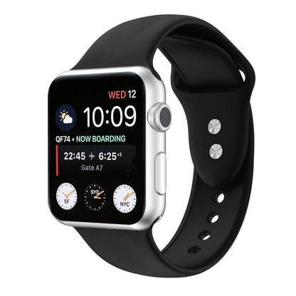 Double Nail Silicone Replacement Strap Watchband For Apple Watch Series, 7 45mm / 6 & SE & 5 & 4 44mm / 3 & 2 & 1 42mm, 7 41mm / 6 & SE & 5 & 4 40mm / 3 & 2 & 1 38mm