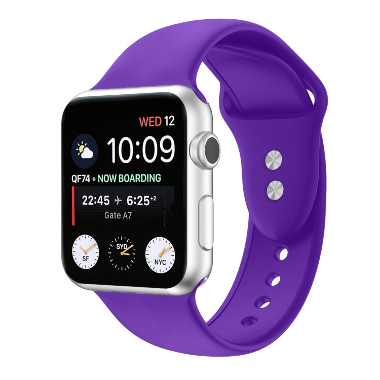 Double Nail Silicone Replacement Strap Watchband For Apple Watch Series, 7 45mm / 6 & SE & 5 & 4 44mm / 3 & 2 & 1 42mm, 7 41mm / 6 & SE & 5 & 4 40mm / 3 & 2 & 1 38mm