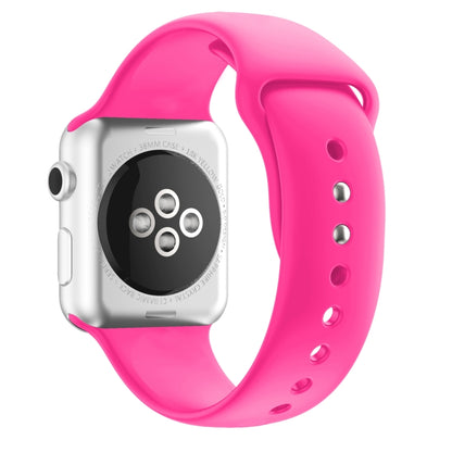 Double Nail Silicone Replacement Strap Watchband For Apple Watch Series, 7 45mm / 6 & SE & 5 & 4 44mm / 3 & 2 & 1 42mm, 7 41mm / 6 & SE & 5 & 4 40mm / 3 & 2 & 1 38mm