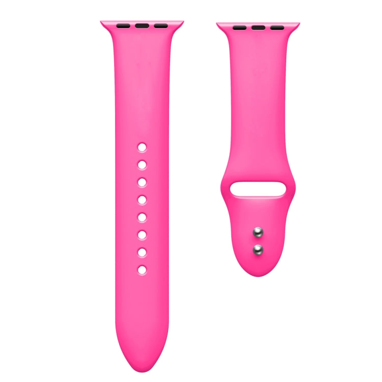 Double Nail Silicone Replacement Strap Watchband For Apple Watch Series, 7 45mm / 6 & SE & 5 & 4 44mm / 3 & 2 & 1 42mm, 7 41mm / 6 & SE & 5 & 4 40mm / 3 & 2 & 1 38mm