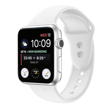 Double Nail Silicone Replacement Strap Watchband For Apple Watch Series, 7 45mm / 6 & SE & 5 & 4 44mm / 3 & 2 & 1 42mm, 7 41mm / 6 & SE & 5 & 4 40mm / 3 & 2 & 1 38mm