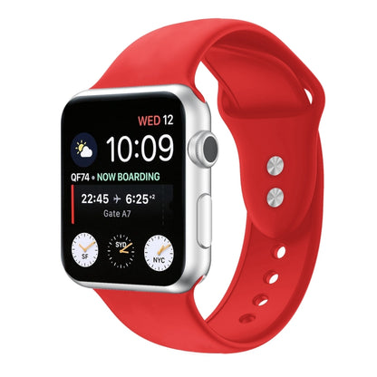 Double Nail Silicone Replacement Strap Watchband For Apple Watch Series, 7 45mm / 6 & SE & 5 & 4 44mm / 3 & 2 & 1 42mm, 7 41mm / 6 & SE & 5 & 4 40mm / 3 & 2 & 1 38mm