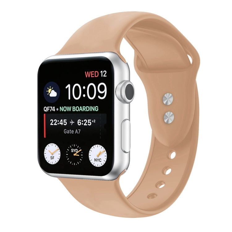 Double Nail Silicone Replacement Strap Watchband For Apple Watch Series, 7 45mm / 6 & SE & 5 & 4 44mm / 3 & 2 & 1 42mm, 7 41mm / 6 & SE & 5 & 4 40mm / 3 & 2 & 1 38mm