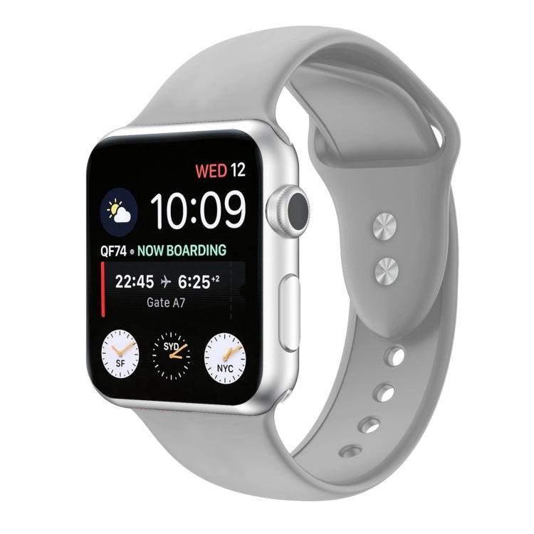 Double Nail Silicone Replacement Strap Watchband For Apple Watch Series, 7 45mm / 6 & SE & 5 & 4 44mm / 3 & 2 & 1 42mm, 7 41mm / 6 & SE & 5 & 4 40mm / 3 & 2 & 1 38mm