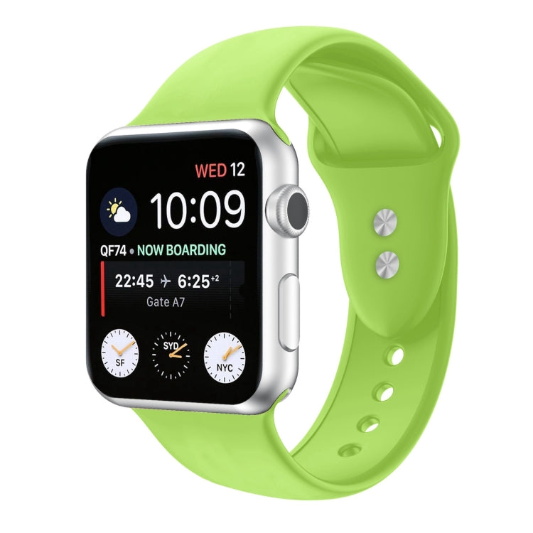 Double Nail Silicone Replacement Strap Watchband For Apple Watch Series, 7 45mm / 6 & SE & 5 & 4 44mm / 3 & 2 & 1 42mm, 7 41mm / 6 & SE & 5 & 4 40mm / 3 & 2 & 1 38mm