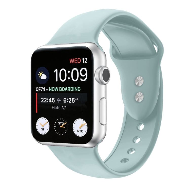 Double Nail Silicone Replacement Strap Watchband For Apple Watch Series, 7 45mm / 6 & SE & 5 & 4 44mm / 3 & 2 & 1 42mm, 7 41mm / 6 & SE & 5 & 4 40mm / 3 & 2 & 1 38mm